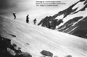 COLO JEUNE FRANCE 1956 neige aux Grandes Rousses